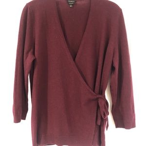 Talbots Cashmere Faux Wrap Sweater